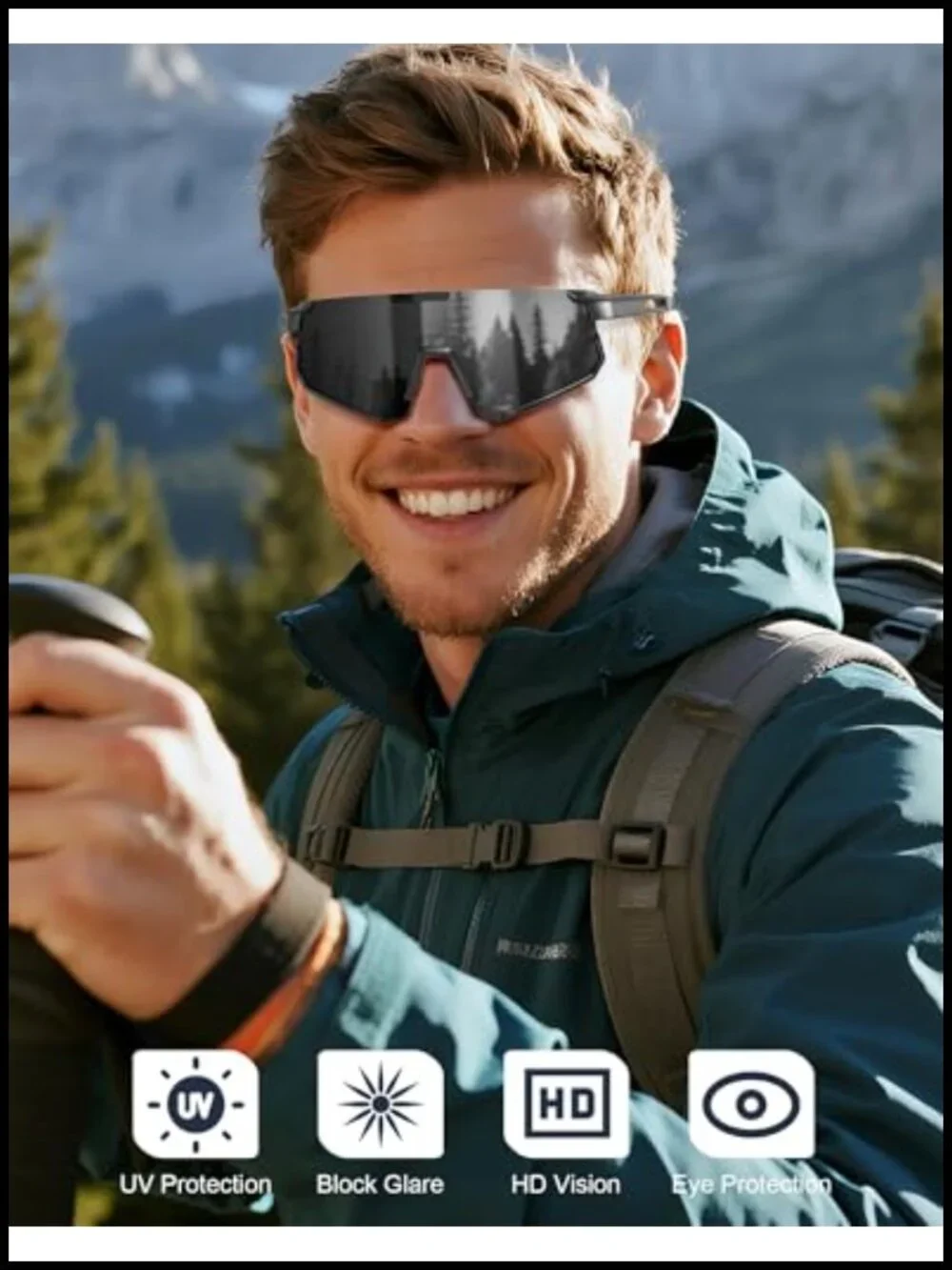Polarized Sports Sunglasses for Running Cycling Driving